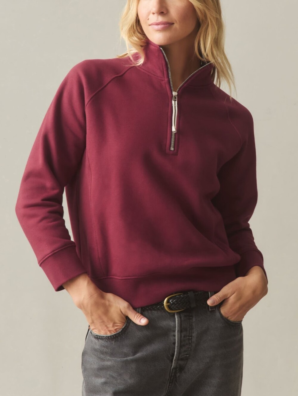 American Giant Women's Medium Carolina Half Zip Sweatshirt NWOT